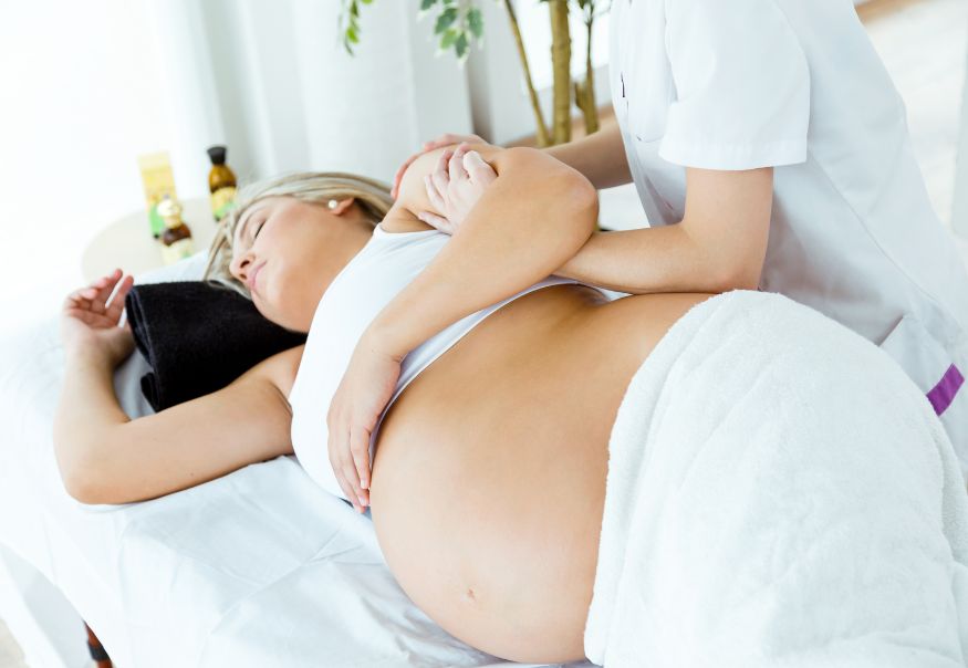Preparing for labour for prenatal massage