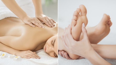 Full-body massage with foot reflexology add-on